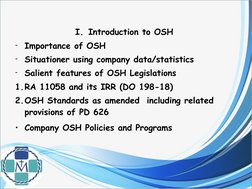 8-Hour Mandatory OSH Training Module | PDF | Personal Protective ...