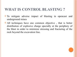 Controlled Blasting Techniques Overview | PDF | Drilling | Mining