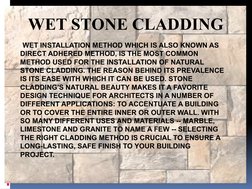 Wet Stone Cladding Installation Guide | PDF | Adhesive | Drilling