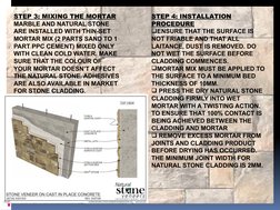 Wet Stone Cladding Installation Guide | PDF | Adhesive | Drilling
