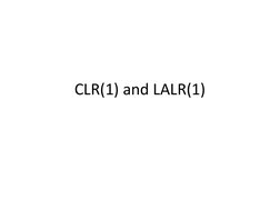 CLR(1) vs LALR(1) Parser Comparison | PDF | Parsing | Implementation