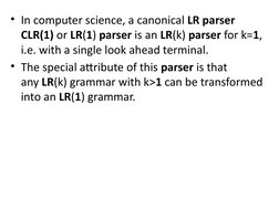 CLR(1) vs LALR(1) Parser Comparison | PDF | Parsing | Implementation