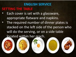 Types of Meal Service Explained | PDF | Tableware | Buffet
