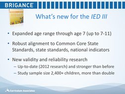 Brigance Inventory of Early Development | PDF | Individualized ...