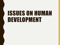 Key Issues in Human Development | PDF | Developmental Psychology ...
