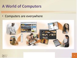 A World of Computers
• Computers are everywhere
4
Pages 4 - 5 
Figure 1-1
