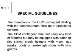 Civil Disturbance Management Guidelines | PDF | Police | Civil Disorder