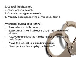 Essential Handcuffing Techniques Guide | PDF | Handcuffs | Criminal Law