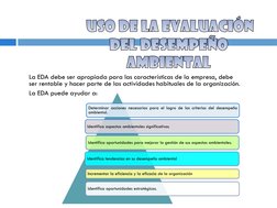 La EDA debe ser apropiada para las características de la empresa, debe 
ser rentable y hacer parte de las actividades habitua