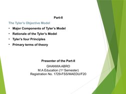 Tyler's Objective Model of Curriculum Evaluation | PDF | Curriculum ...