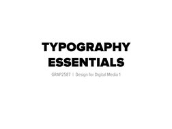 Typography Essentials for Digital Design | PDF | Sans Serif | Typefaces