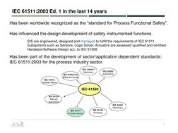 IEC 61511:2016 Standard Overview | PDF | Verification And Validation ...