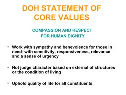 Ddhhs Values DOH Vision, Mission, and Core Values | PDF | Health Care | Hospital