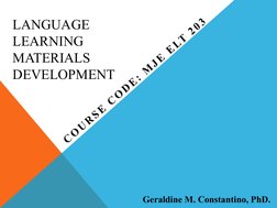 Materials Adaptation in Language Teaching | PDF | Vocabulary | Learning