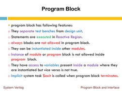 System Verilog Program Blocks & Interfaces | PDF | Software Development ...