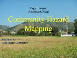 PeTa 1 Part 2 - Community Hazard Mapping (Worksheet) - SAMPLE | PDF