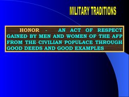 AFP Customs and Traditions Overview | PDF | Non Commissioned Officer ...