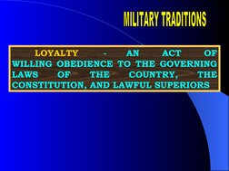 AFP Customs and Traditions Overview | PDF | Non Commissioned Officer ...