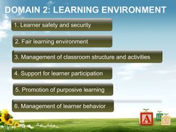 PPST Domain 2: Learning Environment | PDF | Learning | Teachers