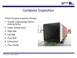 7-Point Container Inspection Guide | PDF | Tractor | Trailer (Vehicle)