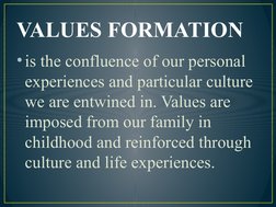 Values Formaton Understanding Values Formation | PDF | Self Awareness | Value (Ethics)