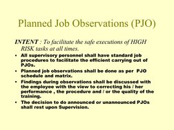 Job Task Observation Planned Job Observations for Safety | PDF | Risk | Business