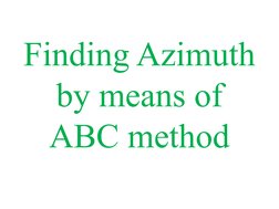 Azimuth Calculation Using ABC Method | PDF | Azimuth | Scientific ...