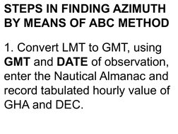 Azimuth Calculation Using ABC Method | PDF | Azimuth | Scientific ...