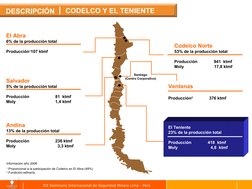 XII Seminario Internacional de Seguridad Minera Lima - Perú
Santiago
(Centro Corporativo)
Información año 2006
1 Proporciona