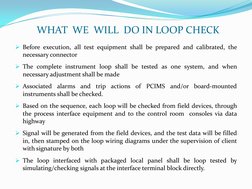 Loop Check Presentation | PDF | Instrumentation | Vacuum Tube
