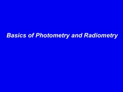 Photometry and Radiometry Fundamentals | PDF | Reflection (Physics ...