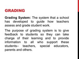 Grading and Reporting Systems Overview | PDF | Educational Assessment ...