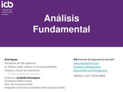 Ariel Squeo
Presidente de ICB Argentina
Cr. Público (UBA)  Master en Finanzas (UCEMA)
Analista y Asesor de inversiones
ICB In