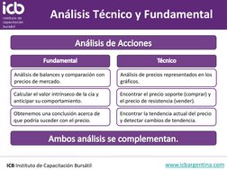 ICB Instituto de Capacitación Bursátil
www.icbargentina.com (http://www.icbargentina.com/)
Análisis Técnico y FundamentalAnál