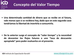 ICB Instituto de Capacitación Bursátil
www.icbargentina.com (http://www.icbargentina.com/)
• Una determinada cantidad de dine