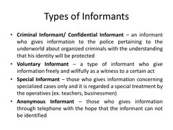 Covert Informant Informants in Police Intelligence | PDF | Informant | Security