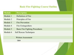 Basic Fire Fighting Course Overview | PDF | Fires | Combustion