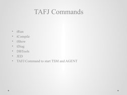 TAFJ Training Overview and Commands | PDF | Java (Programming Language ...