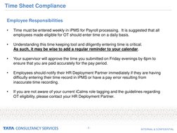 TCS iPMS Timesheet Compliance Guide | PDF | Payroll | Employment