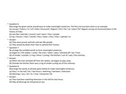 Jumbled Sentences Exercises for Class 11 | PDF | Dough | Foods