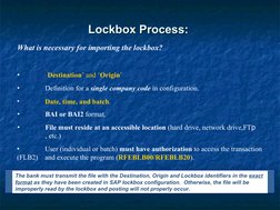 Lock Box Process Flow Lockbox Processing in SAP Overview | PDF | Cheque | Payments