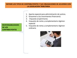 Tipos de Contribuyentes y Obligaciones | PDF | Contribuyente | Impuestos