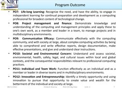 •
PO7:  Life-long Learning: Recognize the need, and have the ability, to engage in 
independent learning for continual prepar