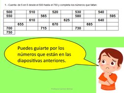 Puedes guiarte por los 
números que están en las 
diapositivas anteriores. 
Profesora Carmen Belmar
