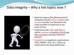 Data Integrity in Pharma Industry Overview | PDF | Integrity
