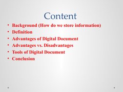 Digital Documentation Class 9 Overview | PDF