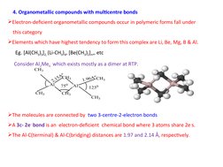 4. Organometallic compounds with multicentre bonds
Electron-deficient organometallic compounds occur in polymeric forms