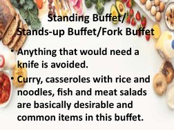 Types of Buffet Service Explained | PDF | Buffet | Tableware