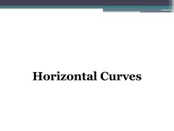 Horizontal Curves
