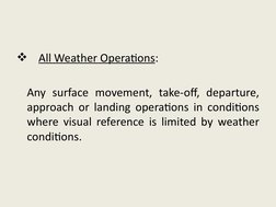 DGCA Guidelines for All Weather Operations | PDF | Aerospace ...